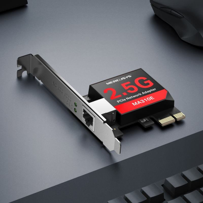 Kартичка за мрежа Mercusys MA310E, PCIe, Gigabit, црна