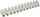 Shirita terminali InLine White Comb 44016, 24 porta, set 10 copë, transparent