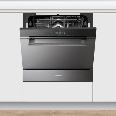Enëlarëse e integrume Concept MNV7760DS, 60 cm, 8 sete, inoks i errët