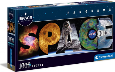Puzzle Clementoni Panorama NASA, 1000 copa, 98 x 33 cm, shumëngjyrësh