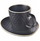 Filxhan me pjatë Orion Tea Time, stoneware, 0.25L, i zi