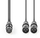 Kabllo audio Nedis OnStage, XLR 3-pin 2x mashkull në femër, 1.5m, gri