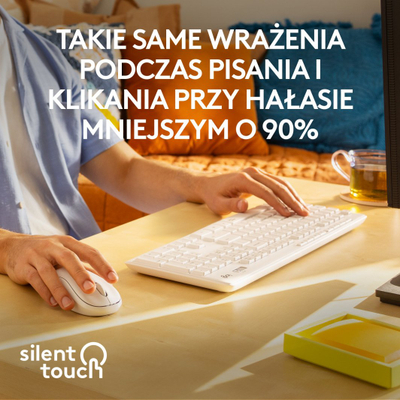 Set Logitech MK295 Silent, i bardhë
