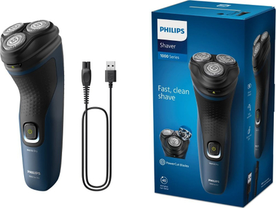 Електрична машина за бричење Philips S1151/00, само-наострувачка, водоотпорна, црна