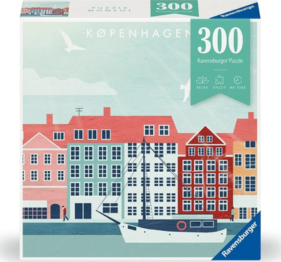 Puzzle Ravensburger Puzzle Moment Copenhagen, 300 copa, për të rritur, shumëngjyrësh