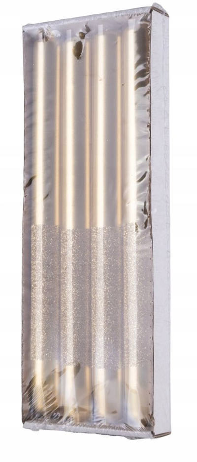 Qirinj dekorativë Taper DONAU HOME Onyx, 22x250mm, set 4 copë, ngjyrë ari