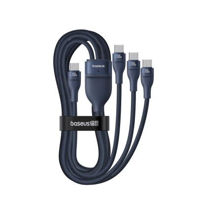 Kabllo karikimi Baseus Flash Series 3, 100W, 1.5m, blu