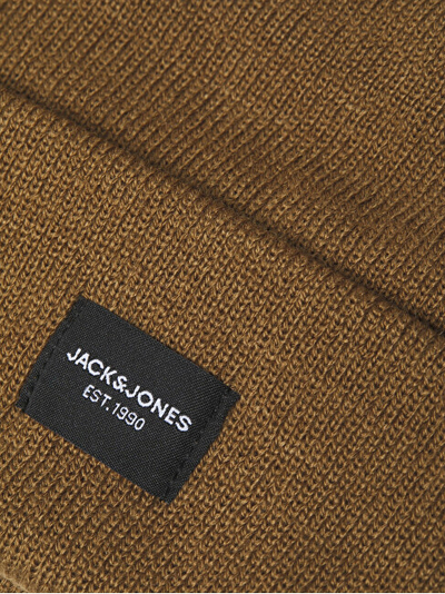 Set për meshkuj Jack & Jones, kapele + dorëza, të kafta