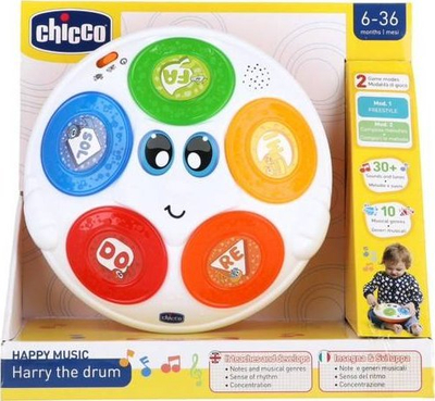 Lodër interaktive muzike Chicco Harry Drum, 50 melodi, me drita, shumëngjyrëshe