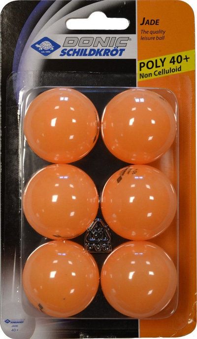 Topa pingpongu Victoria Sport Jade, 6 copë, portokalli