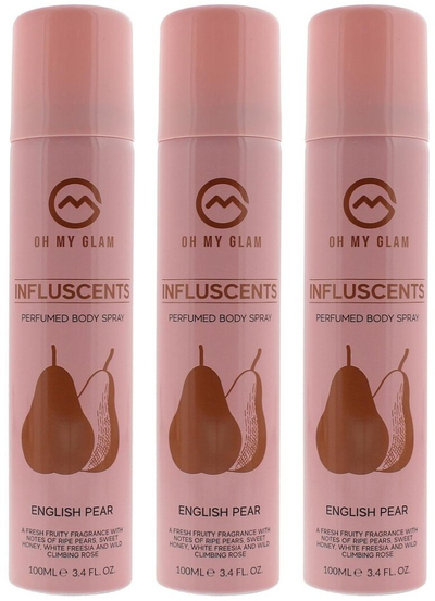 Sprej trupi Oh My Glam Influscents English Pear, 100 ml, për gra, rozë