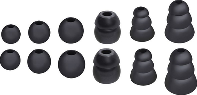 Gomca rezerve MEE audio M6 Pro, 6 palë, të zeza
