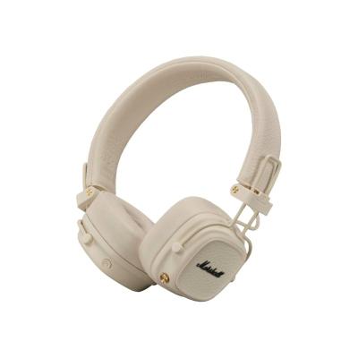 Kufje Marshall Major V, wireless, Bluetooth 5.3, krem