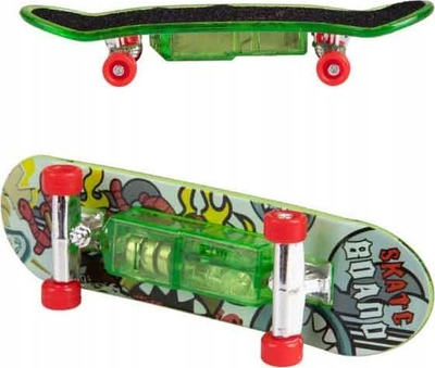 Lodër mini skateboard Fingerboard, 10 cm, me rrota plastike, shumëngjyrëshe