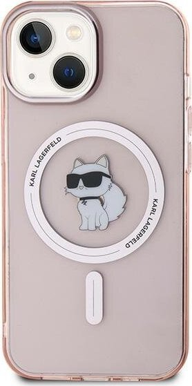 Kllëf telefoni Karl Lagerfeld KLHMP12MHFCCNOP për iPhone 12 / 12 Pro 6.1", me MagSafe, rozë