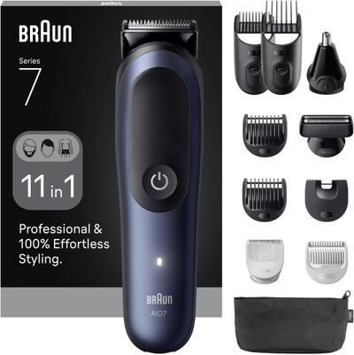 Trimer Braun Series 7 AIO7540, 11-në-1, 14 gjatësi, i zi