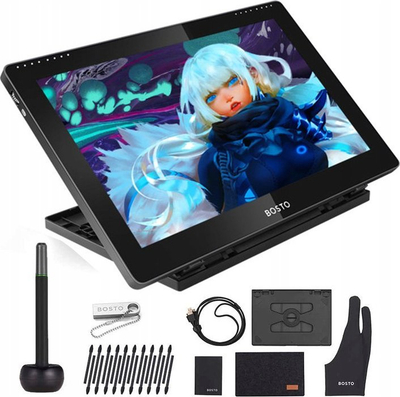 Tablet grafik Bosto BT-16HDK, ekran 15.6" Full HD, 8192 nivele presioni, i zi
