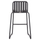 Stol bar alumini RACHEL HM6341.01, 76cm, i grumbullueshëm, gri