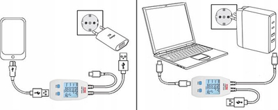 Matës USB UNI T UT658, voltmetër edhe ampermetër dixhital, për me bo test karikuesash
