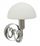 Llambë muri Lovy Silver, 23x15x22 cm, metal dhe xham, argjendi