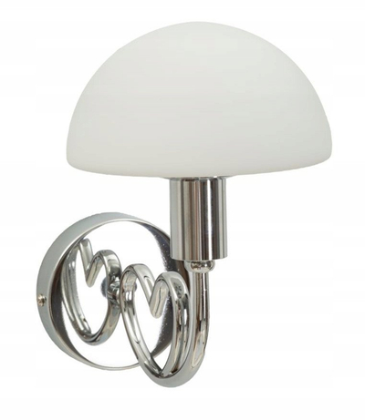 Llambë muri Lovy Silver, 23x15x22 cm, metal dhe xham, argjendi