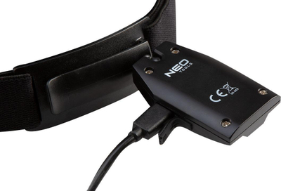 Llambë koke Neo 99-069, LED COB, rikarikueshme me USB, e zezë