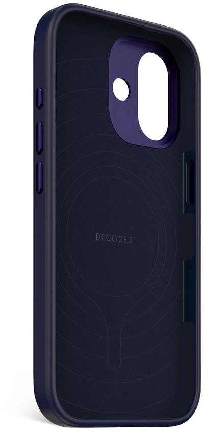 Kapak silikoni Decoded për iPhone 17, MagSafe, True Navy, blu