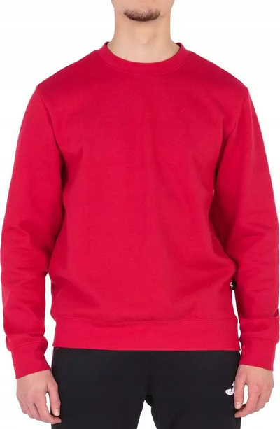 Bluzë sportive Joma Montana për burra, me mëngë të gjata, fleece, e kuqe