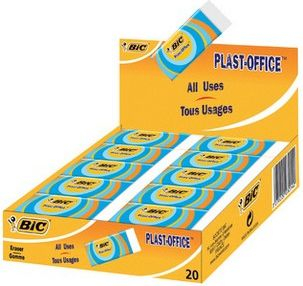 Gomë fshirëse Bic ERASER BC Plastoffice, sintetike, e bardhë