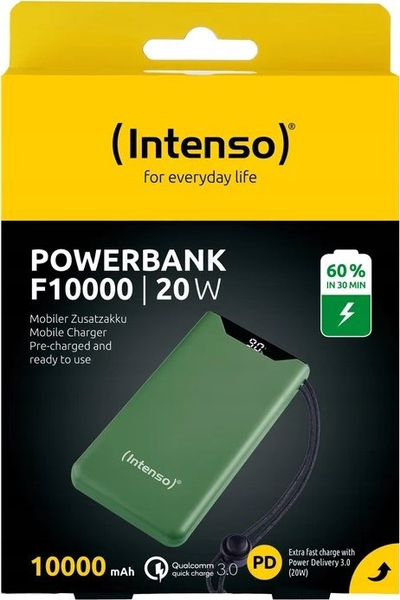Power bank Intenso 7332037, 10000mAh, me PD dhe Quick Charge 3.0, jeshil