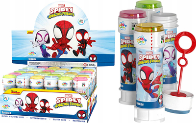 Lodër me flluska sapuni Disney Spidey Spiderman, 60 ml, me lojë labirint