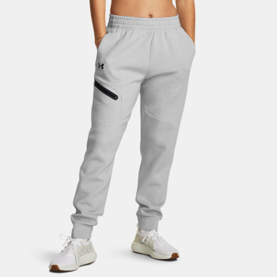 Pantallona sportive Under Armour Unstoppable Closed Hem Fleece Jogger, për goca, gri