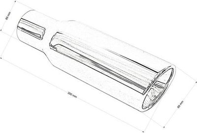 Majë shkarkimi universale inox, dalje 89mm, hyrje 63mm, krom e lustruar