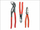 Сет клешти Книпекс 00 20 10 Power Set, 3 парчиња, рачки против лизгање, црвено