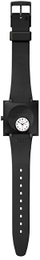 Orë dore Swatch SO34B700 Bioceramic What If Black, 33.25mm, e zezë me të bardhë