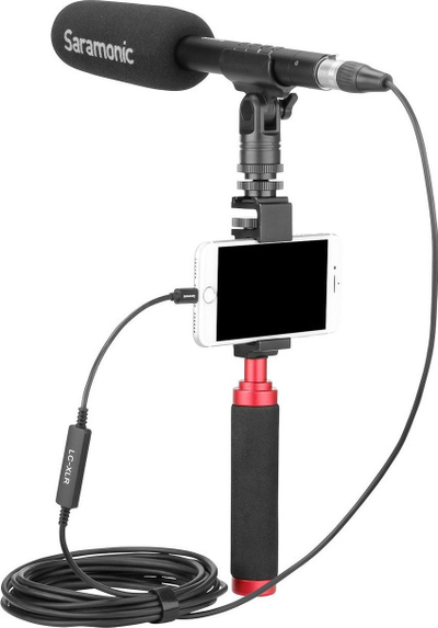 Kabllo mikrofonike Saramonic LC-XLR, XLR femër në Lightning, 6m, e zezë