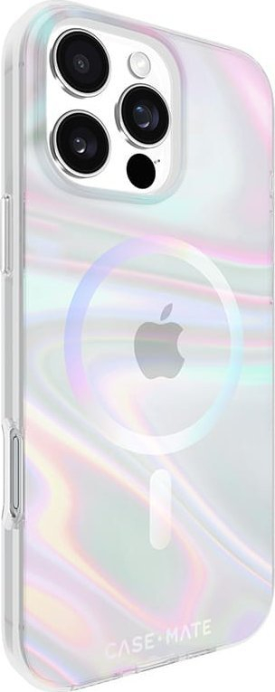 Mbrojtëse telefoni Case Mate Soap Bubble MagSafe, për iPhone 16 Pro Max, ngjyrë vajze iridescente e tejdukshme