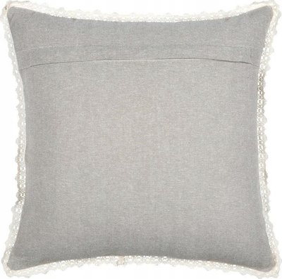 Jastëk dekorativ STOF CLARINE Pillow, 40x40 cm, me dantellë, bezhë e çelët