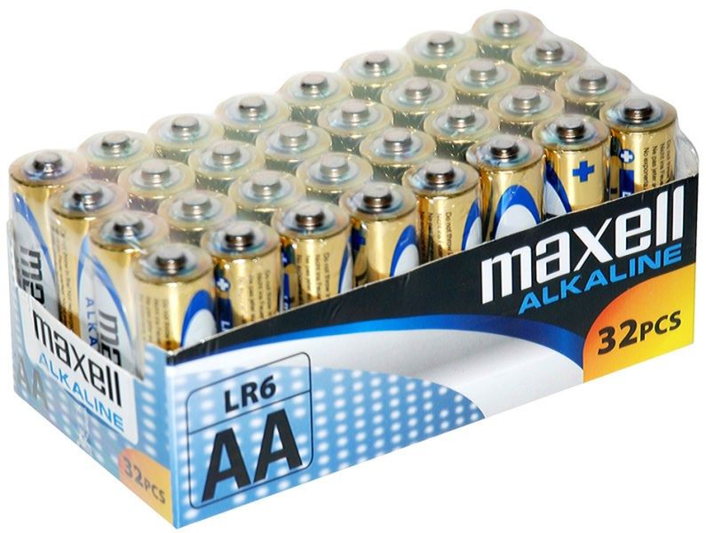 Bateri Maxell LR6 AA, alkaline, paketim 32 copë