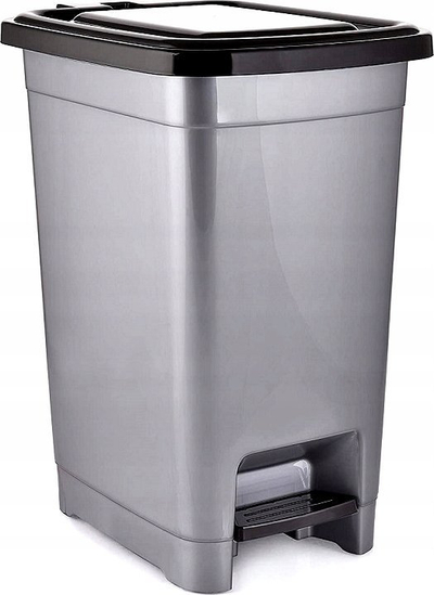 Kosh me pedale Komba, 25L, plastikë ABS, argjendtë
