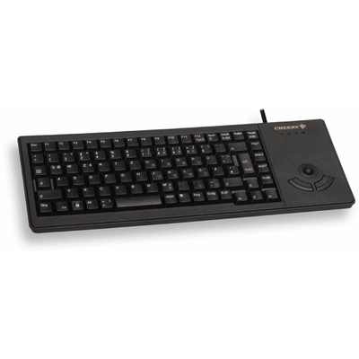 Tastierë e vogël CHERRY G84-5400 XS, me trackball, e zezë