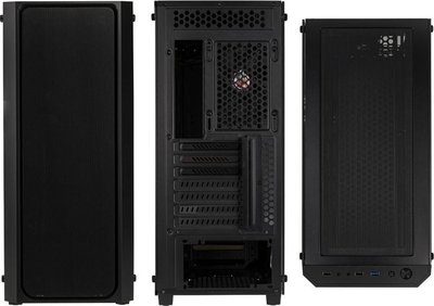 Kuti PC Raijintek Ponos MS, mid tower, ATX E-ATX, e zezë