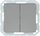 Ndërprerës dritash Vila P510-020-02 QR1000, dyfishtë, gri