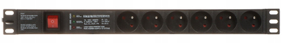 Панел за распределба на енергија PD-6/R-SPD-3L, 6 излези, 1U, за RACK 19" кабинет