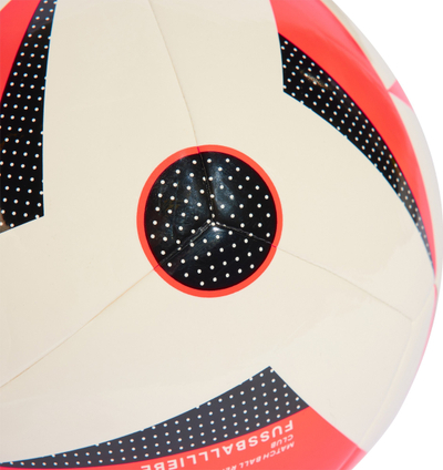 Top futbolli adidas Fussballliebe Euro24 Club IN9372, për bar natyral, replica ndeshjeje, i bardhë kuqezi