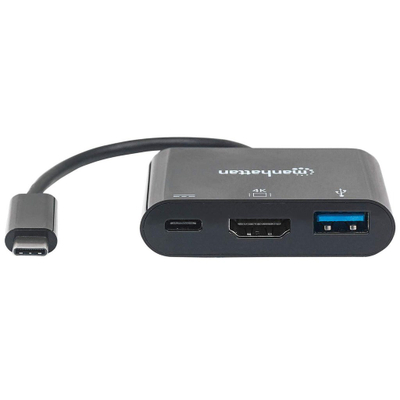 Dock USB Manhattan 152037, USB C, HDMI 4K, USB 3.0, i zi