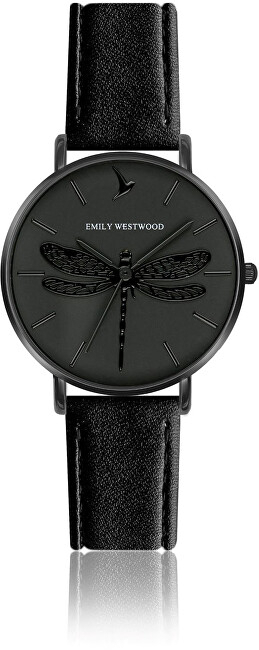 Orë dore për femra Emily Westwood Classic Dragonfly EBP-U0218B, e zezë