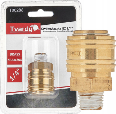 Lidhës i shpejtë bronzi Tvardy GZ 1/4", për ajër të kompresuar, ngjyrë bronzi