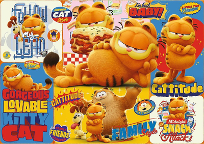 Puzzle Trefl Garfields Adventures, 1000 copa, shumëngjyrësh