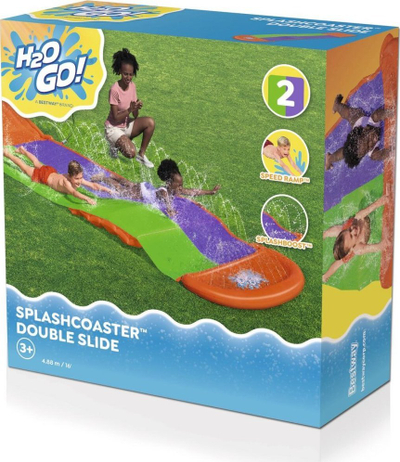 Shlizë me uj Bestway H2OGO SplashCoaster 52634, 4.70m, dy pista, shumëngjyrëshe